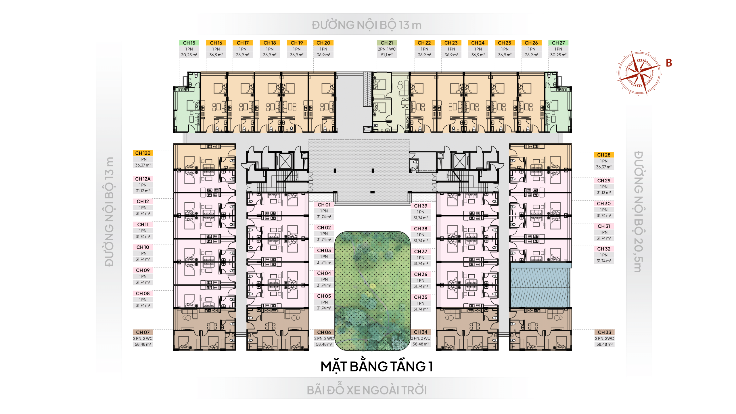 Mặt bằng Tầng 1
