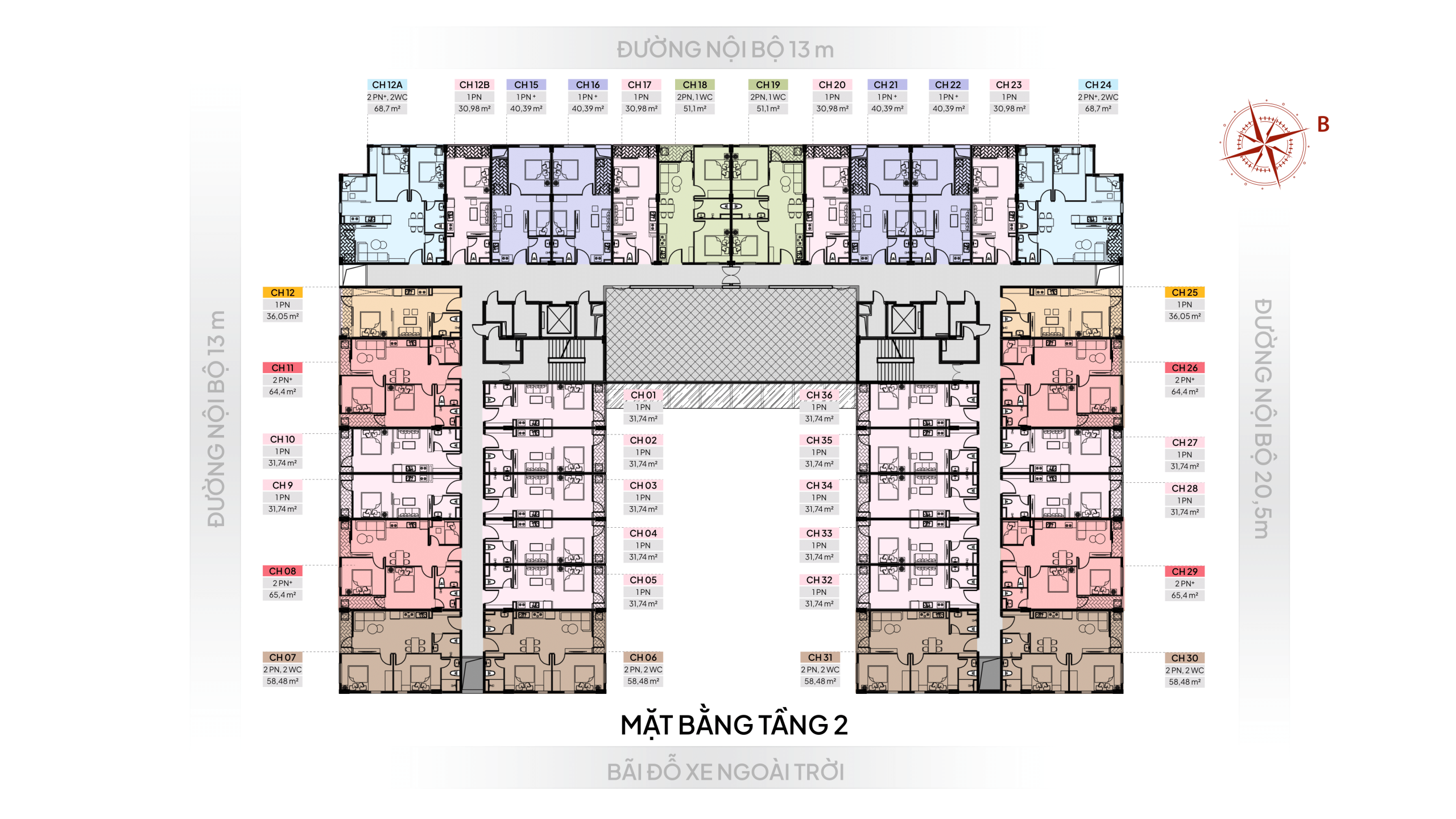 Mặt bằng Tầng 2